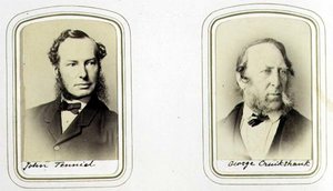 Portraits of Sir John Tenniel and George Cruikshank