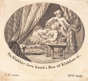 A Fat Sexton Lying and Sleeping by J.F. Clemens
