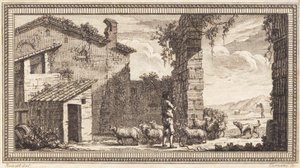 A Shepherd with Sheep and Goats
