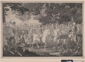 Frederick the Great Rides Home After a Review at Potsdam by J.F. Clemens
