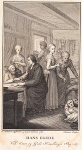 Hans Egede Tending to the Sick Greenlanders by J.F. Clemens