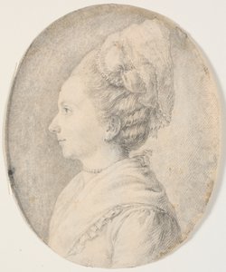Portrait of a Woman. Profile to the Left by J.F. Clemens