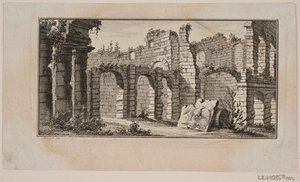 Large Ruins with Arches on Several Floors by J.F. Clemens