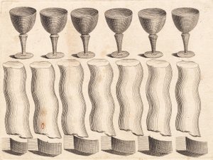 Study Sheet of Goblets and Parts of a Twisted Round Rod by J.F. Clemens