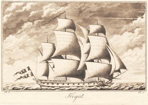 Suite of Ships. Frigate by J.F. Clemens