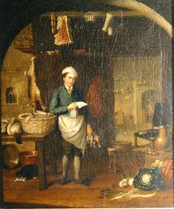 Kitchen Interior with a Manservant