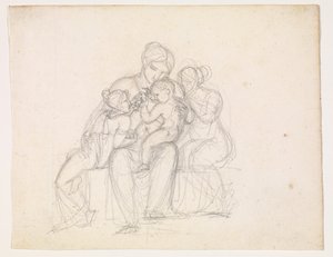 Group of Figures. Woman and Three Children by J.L. Lund