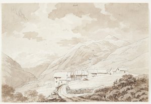 The Village of Airolo in the Alps