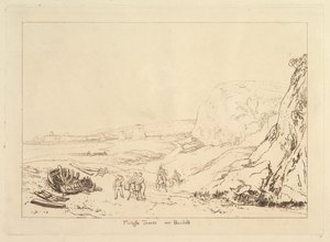 Martello Towers near Bexhill, Sussex Liber Studiorum, part VII, plate 34, 1811 by Joseph Mallord William Turner