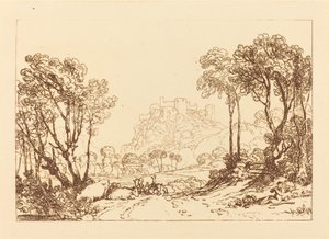 The Castle Above the Meadows by Joseph Mallord William Turner