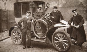 First Taxi-Cab in Liverpool, Merseyside, 1906 by JP Wood