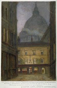 The Black Swan Tavern in Carter Lane, City of London, 1870 by JT Wilson