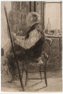 Artist Seated at Easel by J. Alden Weir