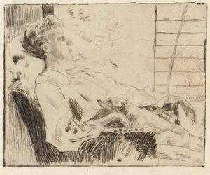 On the Piazza by J. Alden Weir