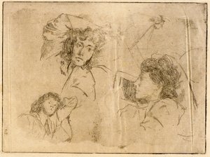 Three Heads--Sketches