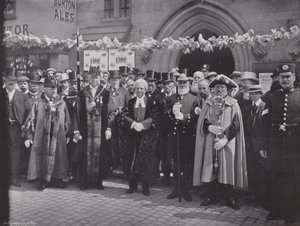 Lichfield Greenhill Bower, Gathering for the Procession by J. Benjamin Stone