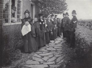 The Biddenden Maids Charity, distributing Bread and Cheese by J. Benjamin Stone