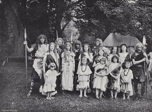 The Sherborne Pageant, an English Chieftain, Tribesmen, and Families by J. Benjamin Stone