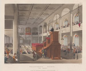 Philanthropic Society, The Chapel, April 1, 1809 by J. Bluck