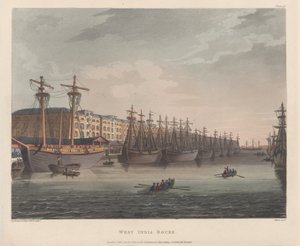 West India Docks, January 1, 1810 by J. Bluck