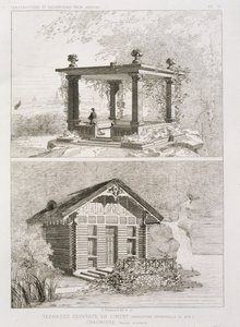 Terrace covered with cement, and bower designed by Danjoy by J. Boussard
