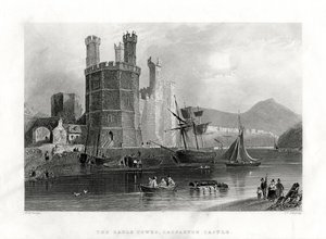 The Eagle Tower, Carnarvon Castle, Caernarfon, North Wales by J. C. Armytage
