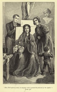 Mrs Holt Sat on a Stool, in Singular Relief Against the Pedestal of the Apollo