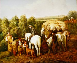 A Kentish Hop-Garden by J. F. and Bright H. Herring Snr.