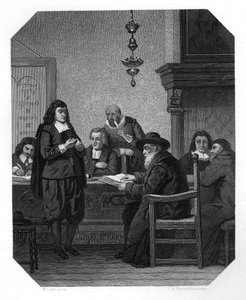 Benedict Spinoza, 17th century Dutch philosopher, c1870 by J. H. Rennefeld