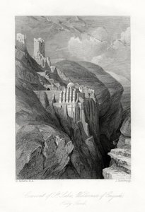 The Convent of St Saba, Wilderness of Engadi, Holy Land by J. Horsburgh