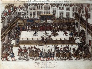 Tournament and Death of Henri II (30 June 1559) by J. J. and Tortorel J. (fl.1568 92) Perrissin