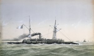 French Navy ironclad coastguard vessel Le Rochambeau, c. 1870