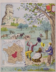 Auvergne and Limousin, Illustration for Le Tour de France by Marie de Grandmaison by J. Maurel