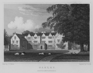 Oakley, Northamptonshire (engraving) by John Preston Neale