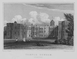 Temple Newsam, Yorkshire (engraving) by John Preston Neale