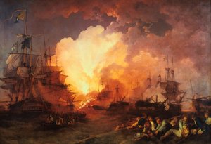 The Battle of the Nile, August 1798 by J Philippe de Loutherbough