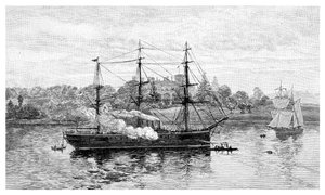 Government House and HMS Nelson, Sydney, New South Wales, Australia by J. R. Ashton