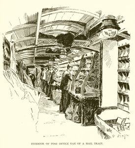 Interior of Post Office Van on a Mail Train