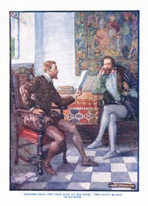 Spenser read the first part of his book The Faery Queen to Raleigh by J. R. Skelton