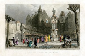 The Fish Market, Antwerp, Belgium by J. Rogers