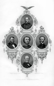 Union Civil War Admirals Winslow, Goldsborough, Du Pont, Dahlgren and Stringham