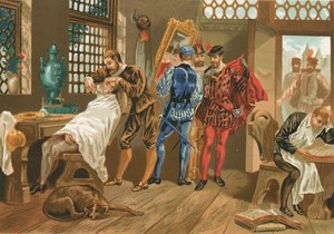 Ambroise Pare as an Apprentice Barber Surgeon in Paris by J. Serra