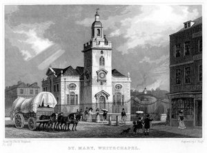 Church of St Mary, Whitechapel, London, 1831 by J. Tingle
