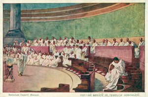 Cicero attacking Catiline in the senate of ancient Rome by J. Williamson