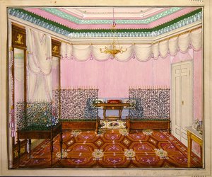 A Neo-Classical Biedermeier writing-room in the Schloss Ballenstedt, Saxe-Anhalt