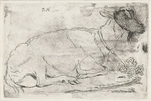 Lying Goat by Jabes Heenck (signed by artist)