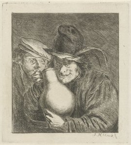 Two Farmers with a Jug
