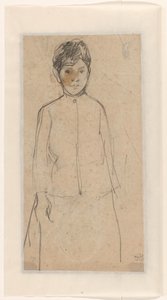 Sketch of a Standing Girl by Jac van Looij