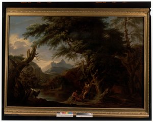 A Pair of Landscapes by Jacob Philippe Hackert