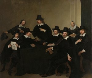 Regents of the Nieuwe Zijds Institute for the Outdoor Relief of the Poor, Amsterdam by Jacob Adriensz Backer